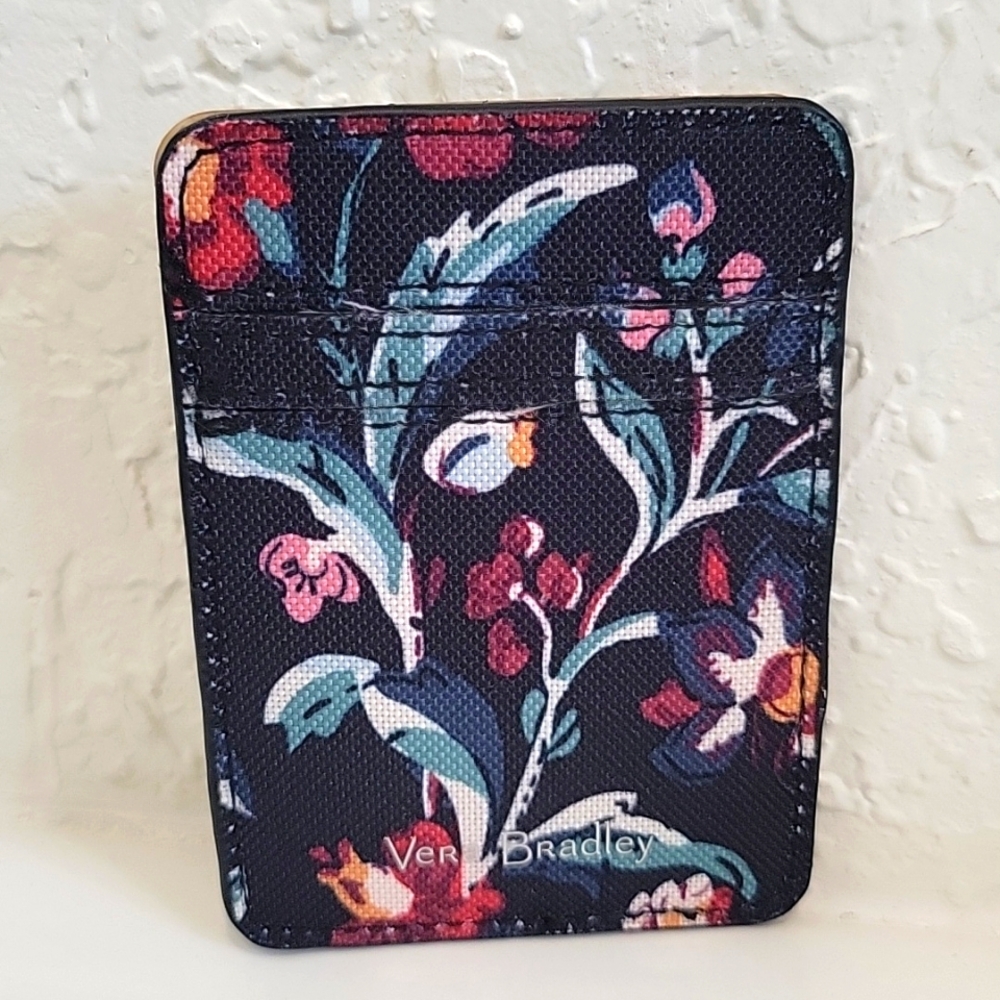 NWT VERA BRADLEY Perennials Noir Adhesive Phone Wallet - Picture 4 of 5
